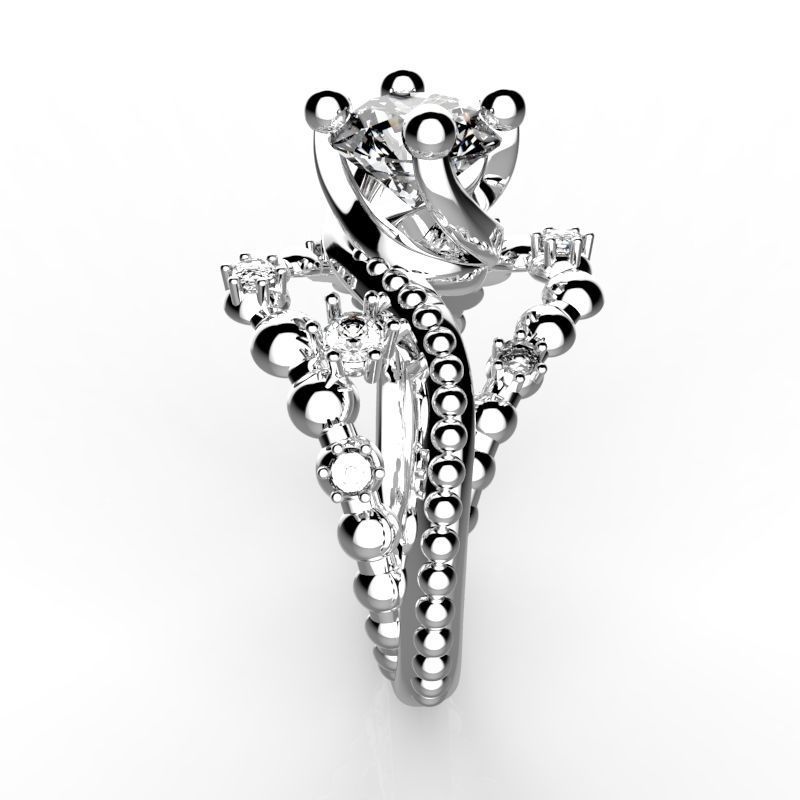JEWELRY ENGAGEMENT BEAD RING FOR DOWNLOAD AND PRINT- IC9-B 3D print model_1
