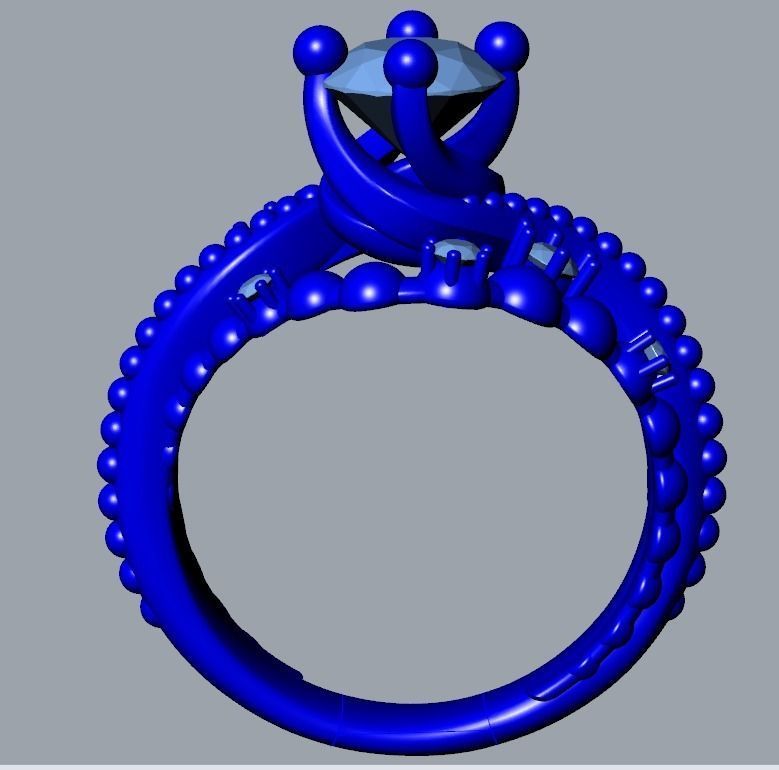 JEWELRY ENGAGEMENT BEAD RING FOR DOWNLOAD AND PRINT- IC9-B 3D print model_13