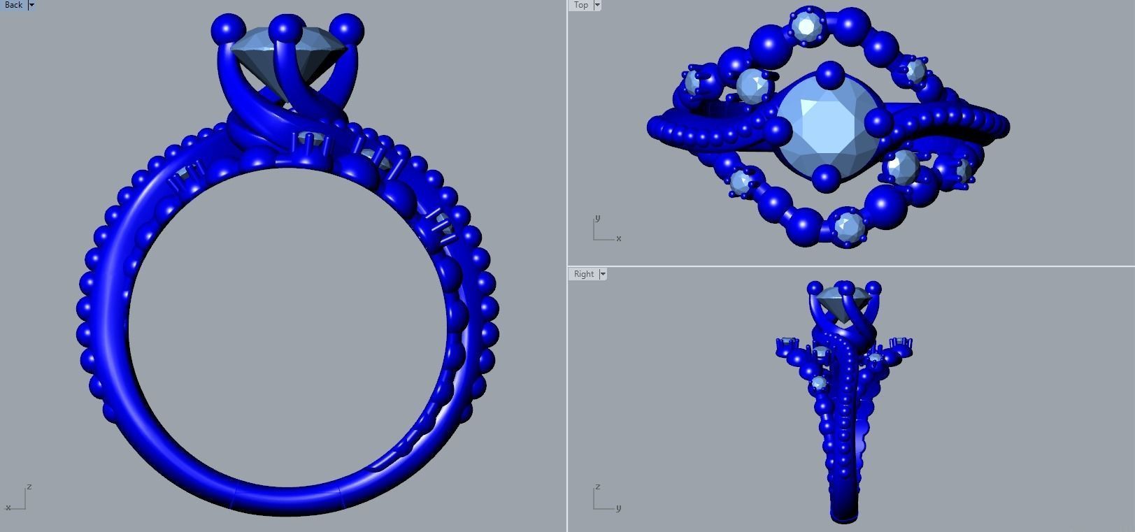 JEWELRY ENGAGEMENT BEAD RING FOR DOWNLOAD AND PRINT- IC9-B 3D print model_19