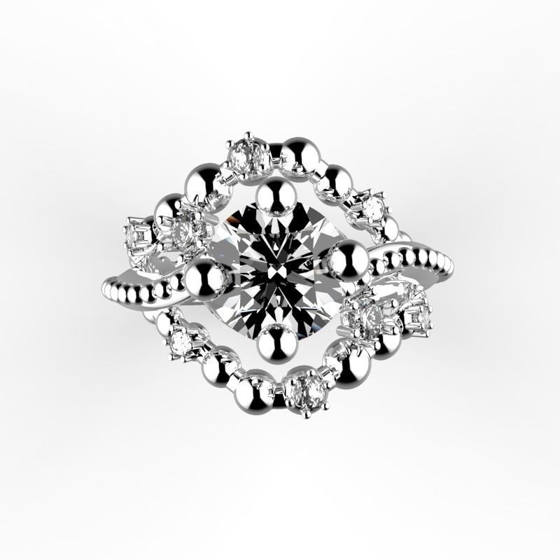 JEWELRY ENGAGEMENT BEAD RING FOR DOWNLOAD AND PRINT- IC9-B 3D print model_8