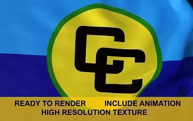 CARICOM 3d Flag 3D model