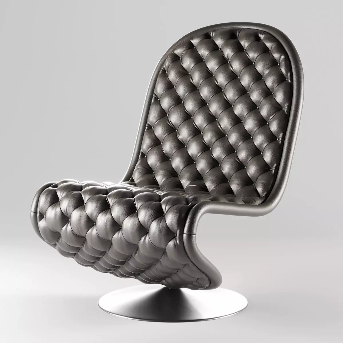 Verpan System 1-2-3 Chair Low Lounge Deluxe 3D model