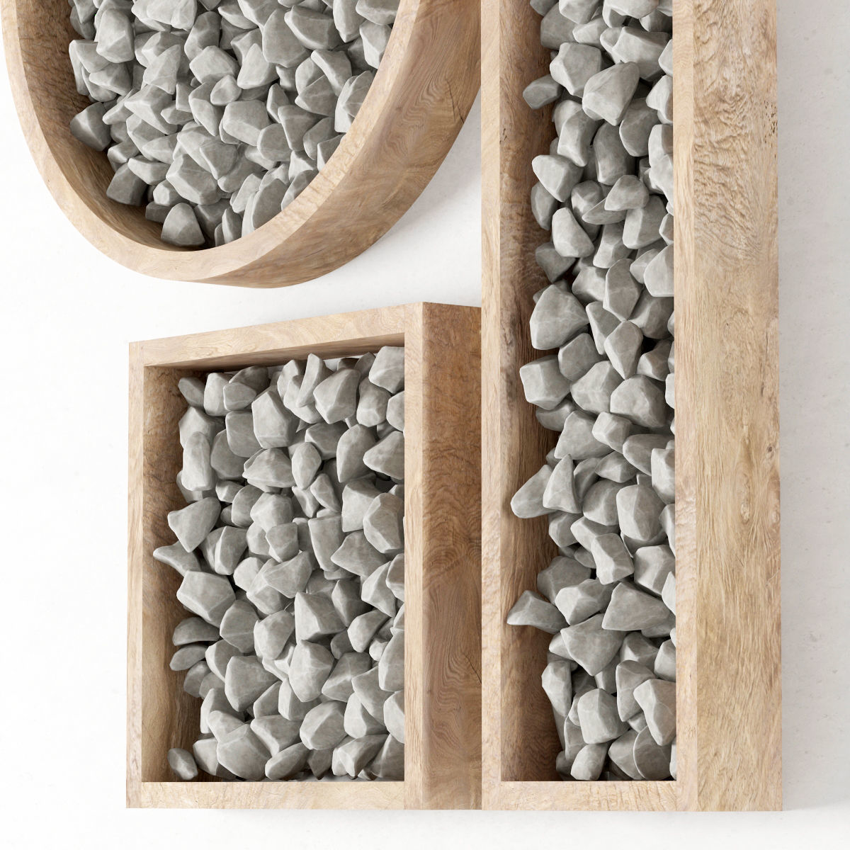 Panel rock stone decor 3D model_4