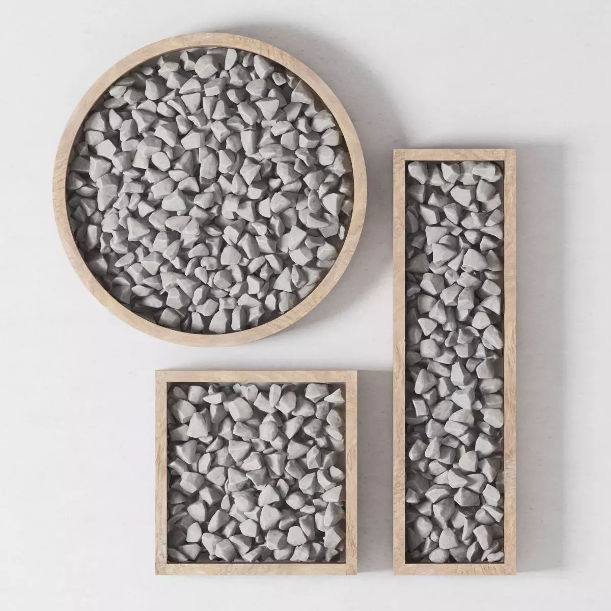 Panel rock stone decor 3D model_0