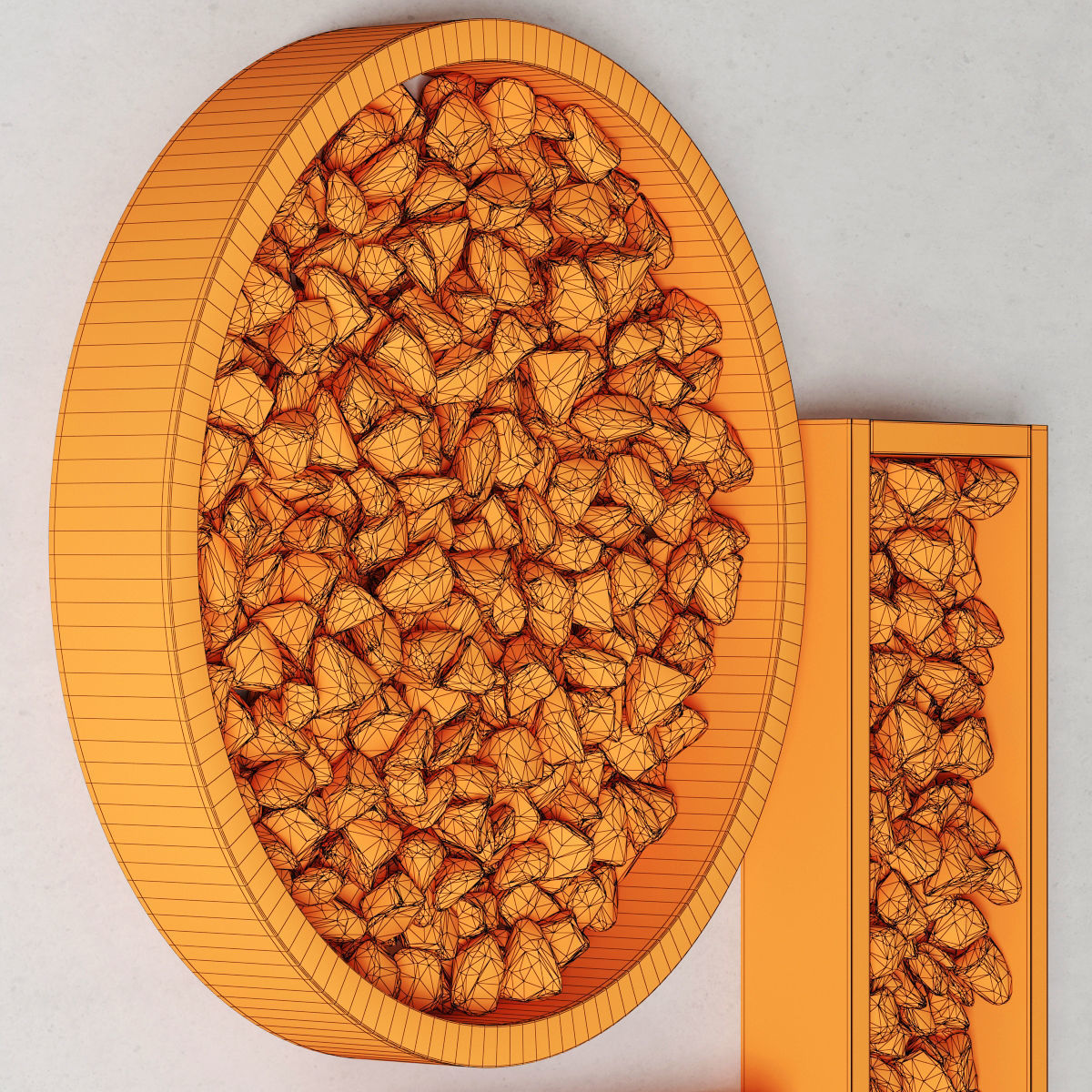 Panel rock stone decor 3D model_7