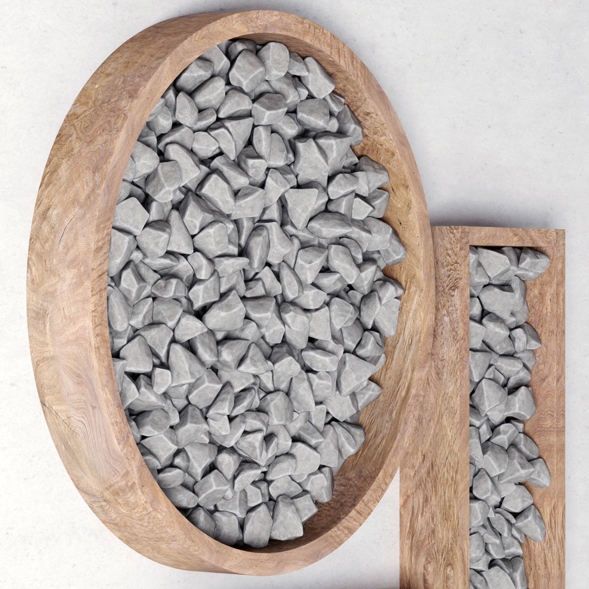 Panel rock stone decor 3D model_2