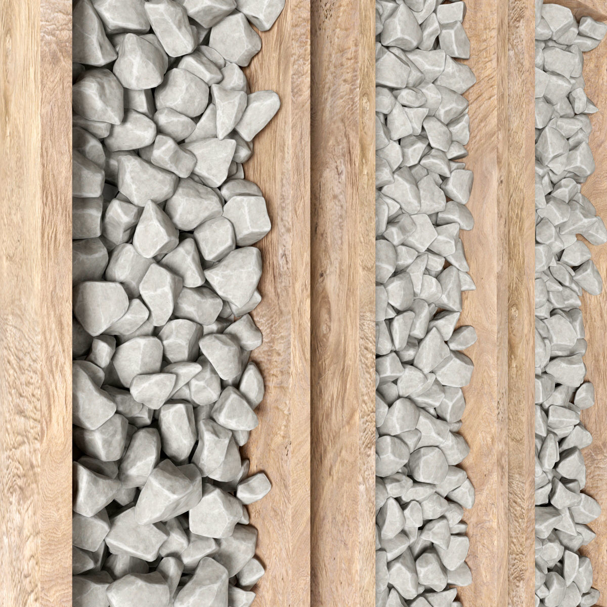 Panel rock stone decor 3D model_3