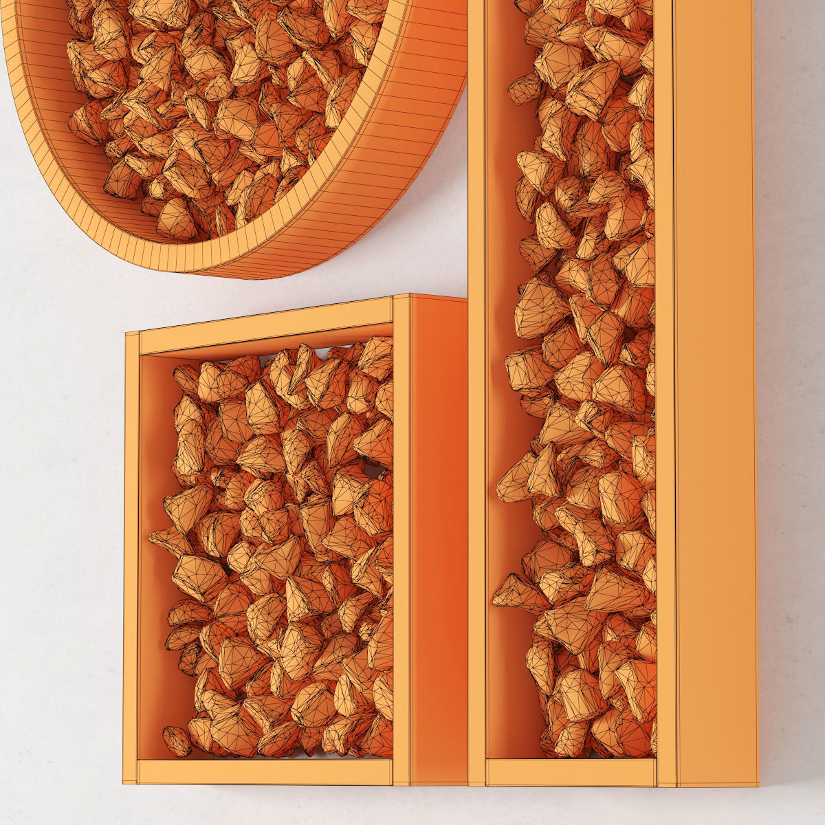 Panel rock stone decor 3D model_6