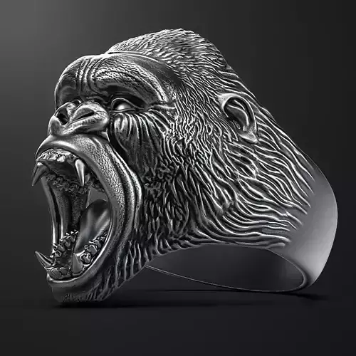 ring  head of a gorilla 3D print model