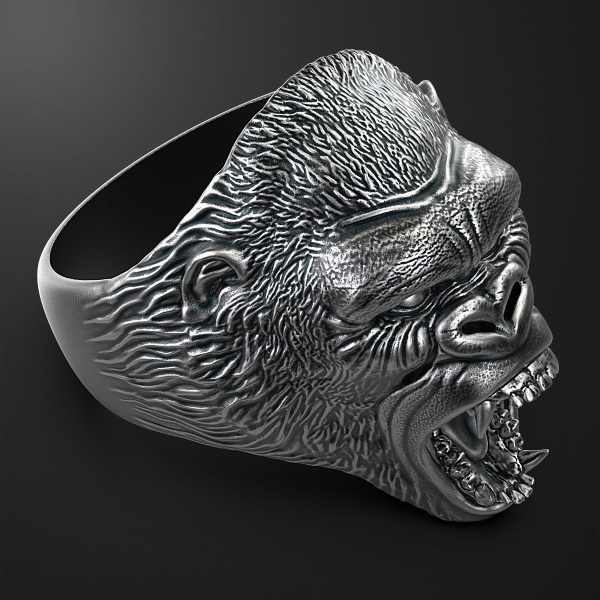 ring  head of a gorilla 3D print model_6