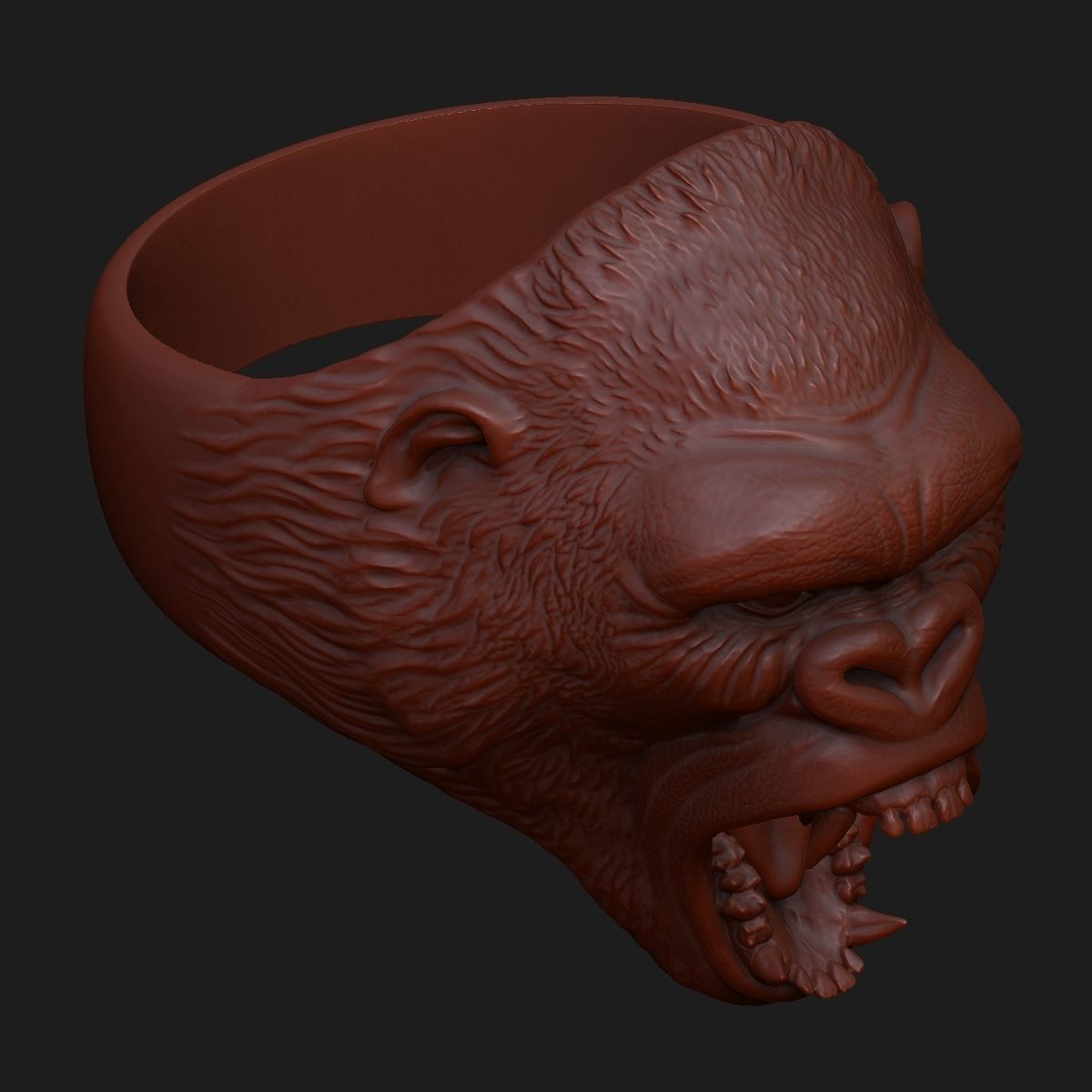 ring  head of a gorilla 3D print model_10