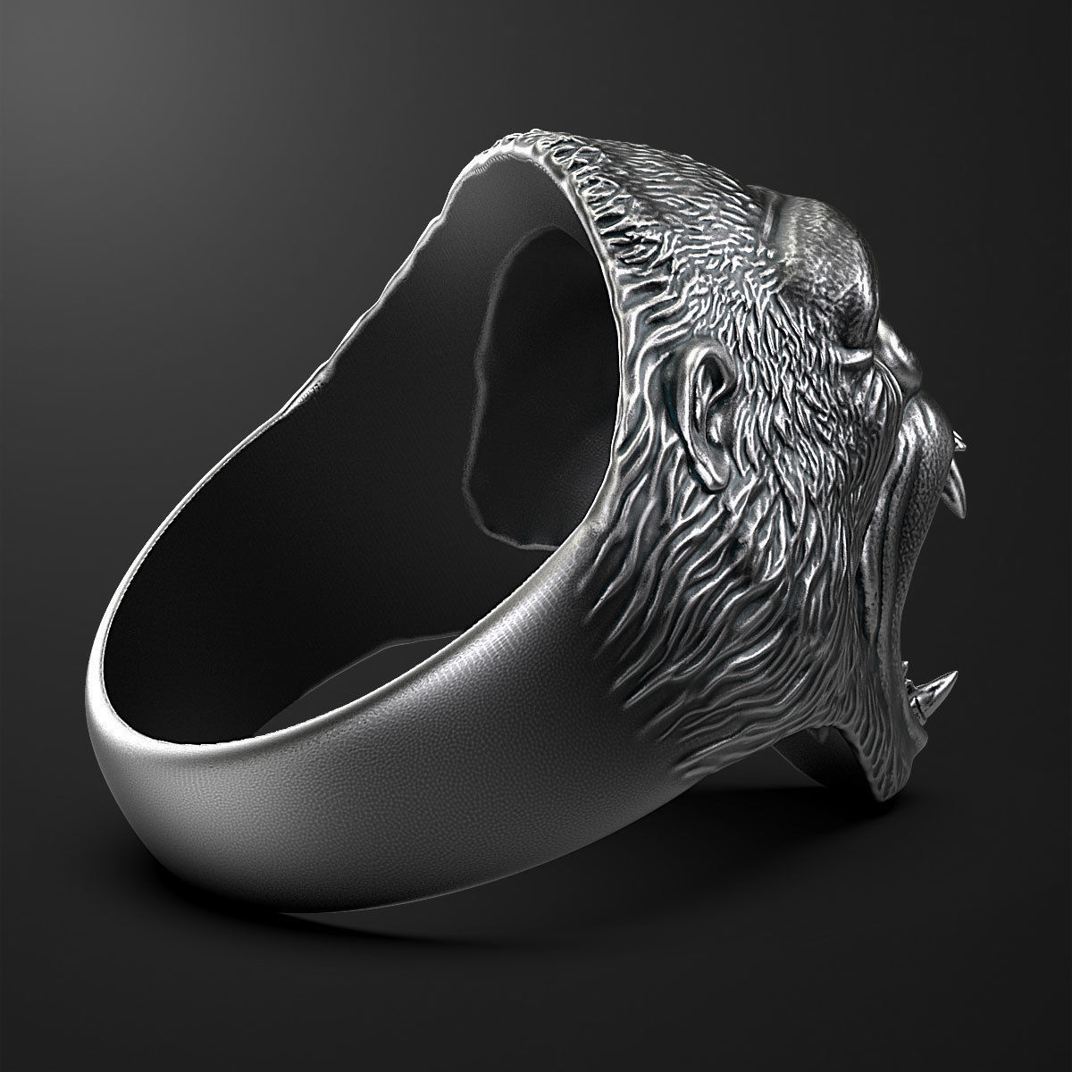 ring  head of a gorilla 3D print model_4
