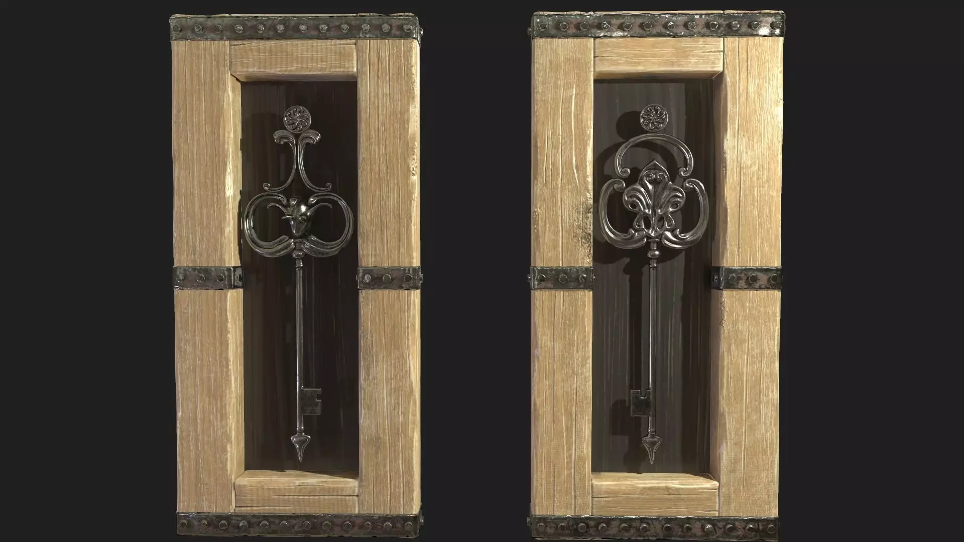 Wall Art Framed Keys 3D model