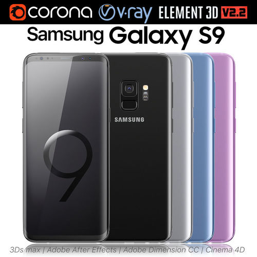 Samsung Galaxy S9 ALL Colors 3D model