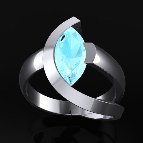 Fashion Marquise Jewelry Ring Like Twisted Shank Band - ANS-1 3D print model