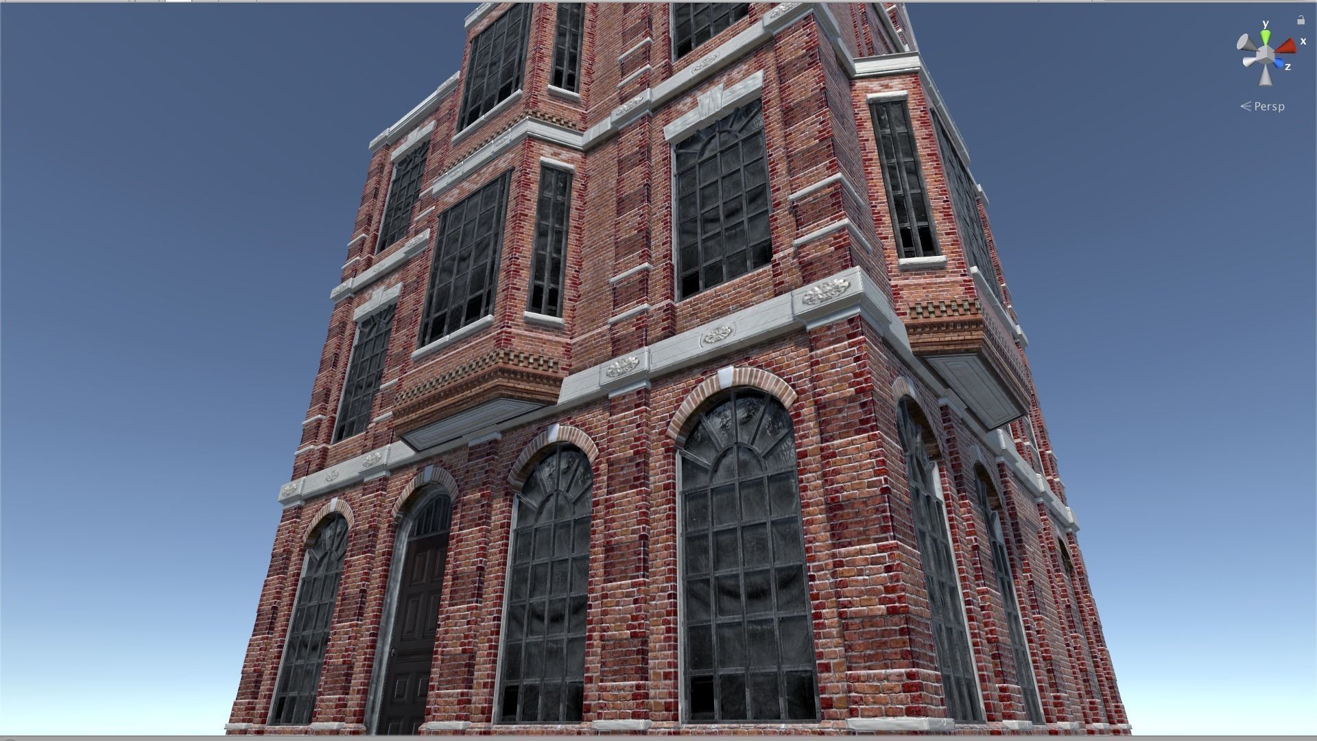 Victorian Brick Building Kit Low-poly 3D model_7