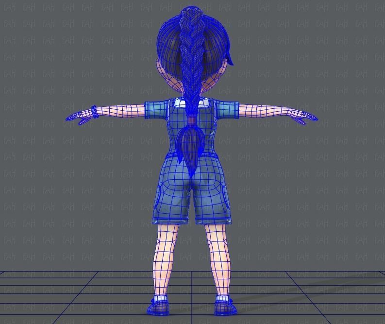 Girl 3D model V01 3D model_23