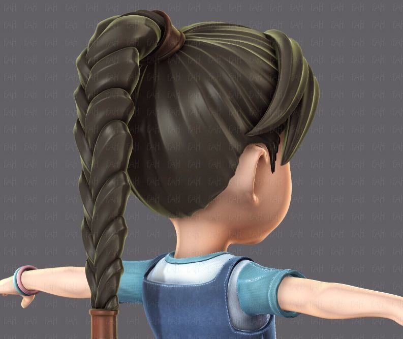 Girl 3D model V01 3D model_14