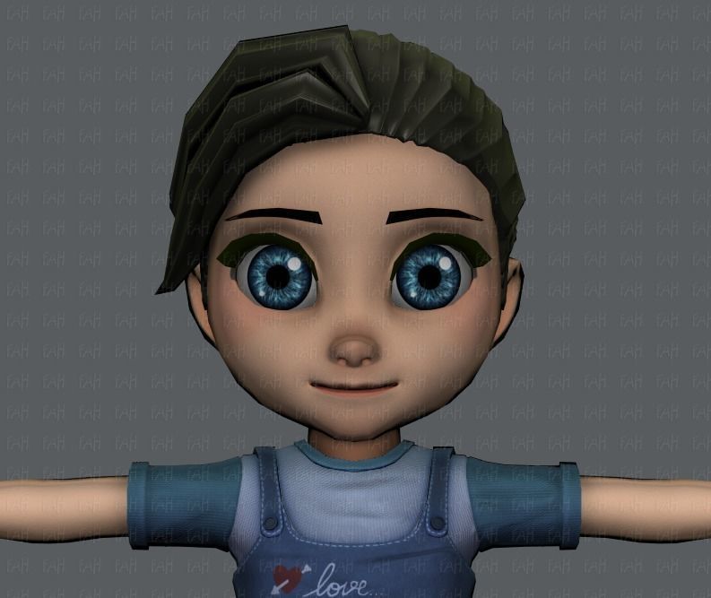 Girl 3D model V01 3D model_37