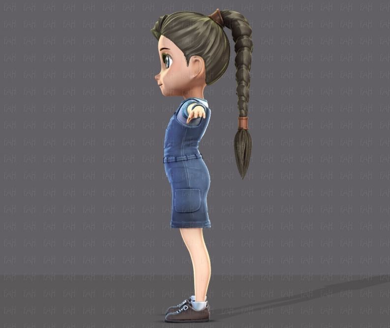 Girl 3D model V01 3D model_8