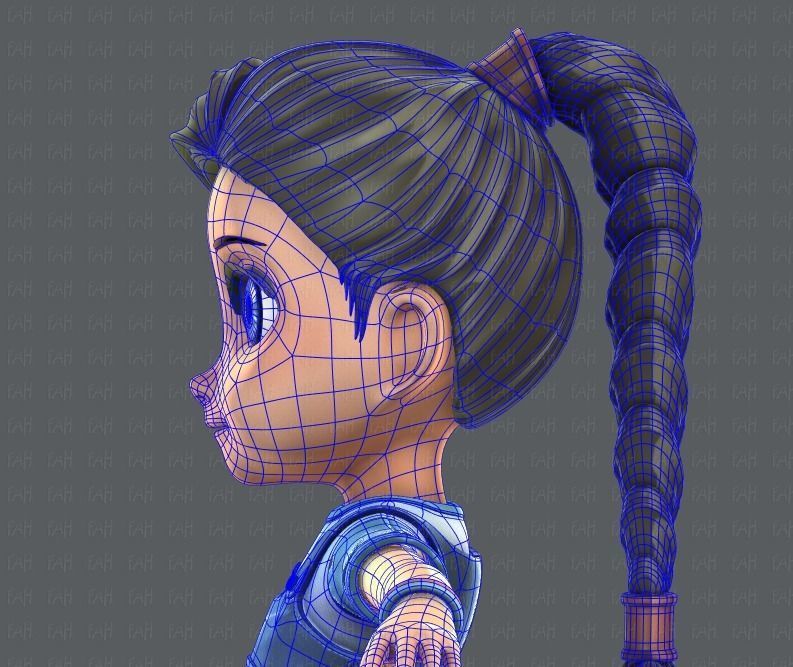 Girl 3D model V01 3D model_33