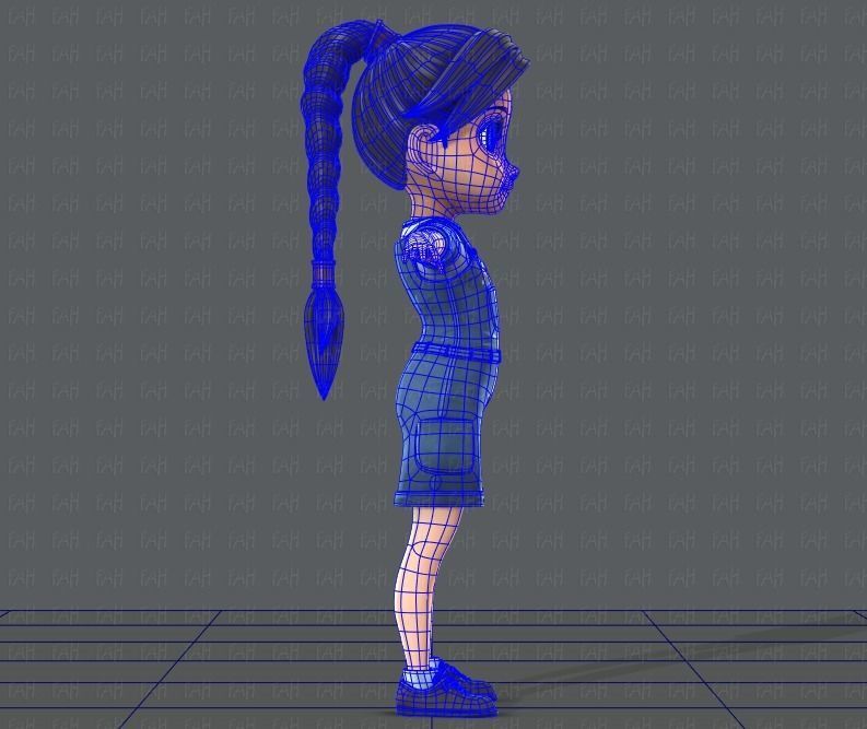 Girl 3D model V01 3D model_21
