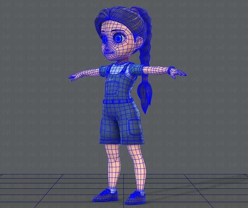 Girl 3D model V01 3D model_26