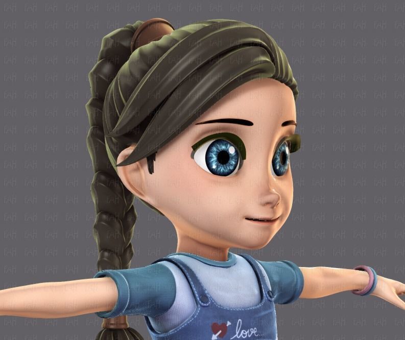 Girl 3D model V01 3D model_12