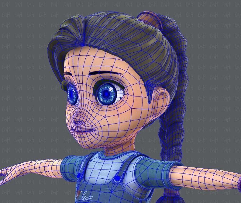 Girl 3D model V01 3D model_34