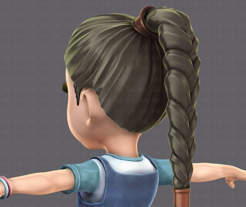 Girl 3D model V01 3D model_16