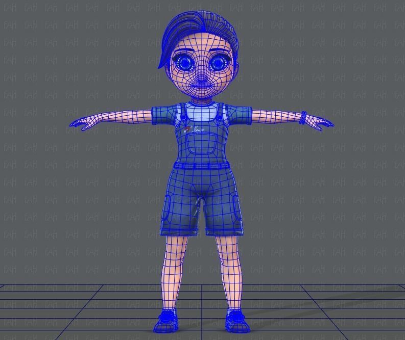 Girl 3D model V01 3D model_19