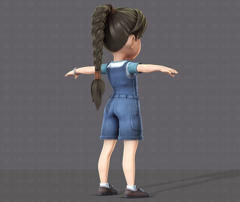Girl 3D model V01 3D model_5