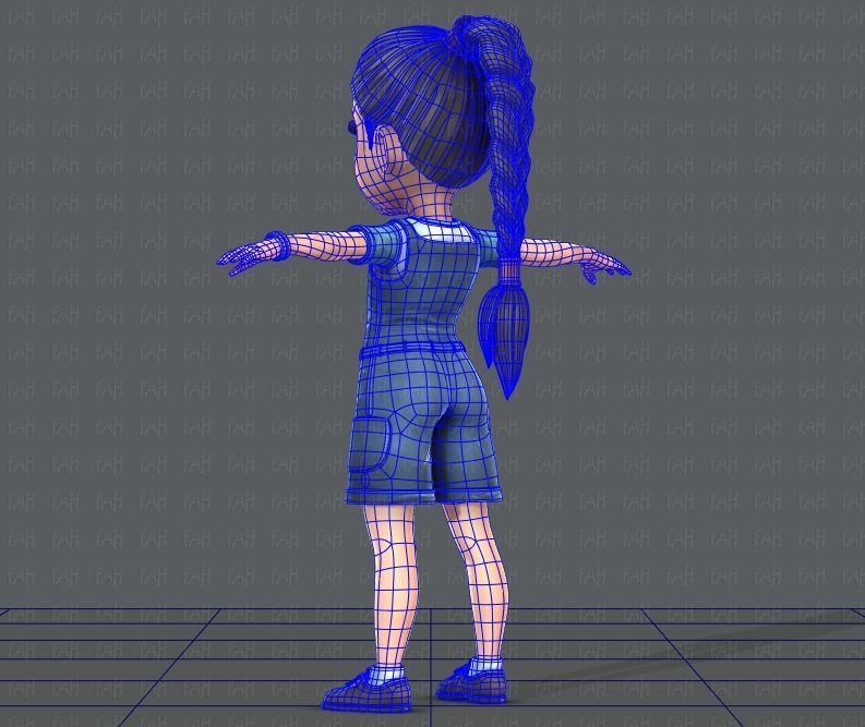 Girl 3D model V01 3D model_24