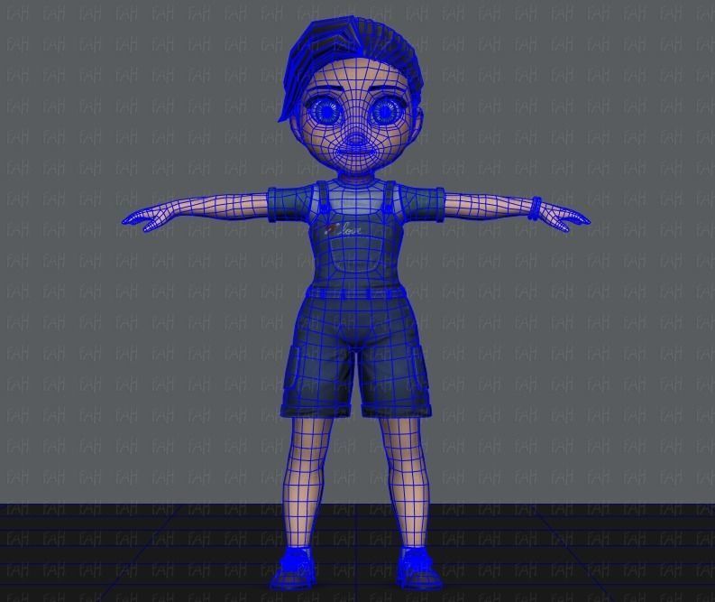 Girl 3D model V01 3D model_36