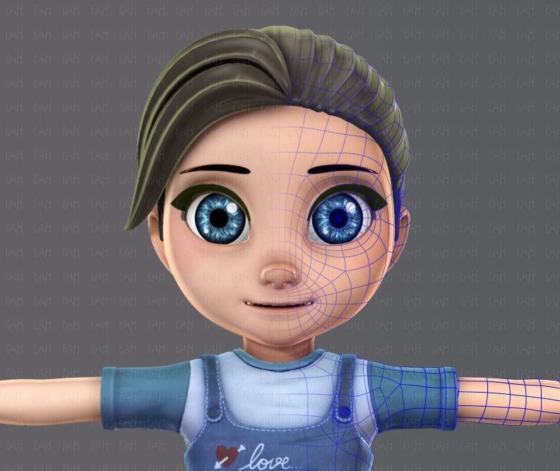 Girl 3D model V01 3D model_10