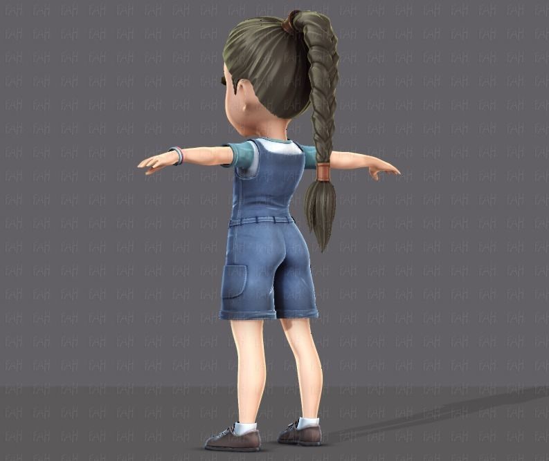 Girl 3D model V01 3D model_7