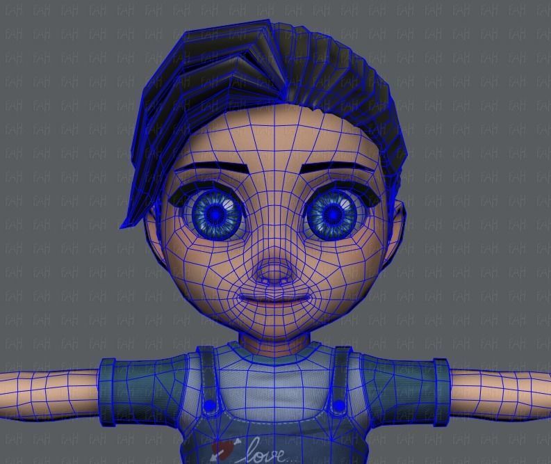 Girl 3D model V01 3D model_38