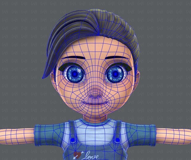 Girl 3D model V01 3D model_27