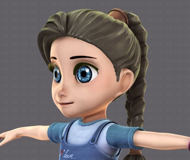 Girl 3D model V01 3D model_18