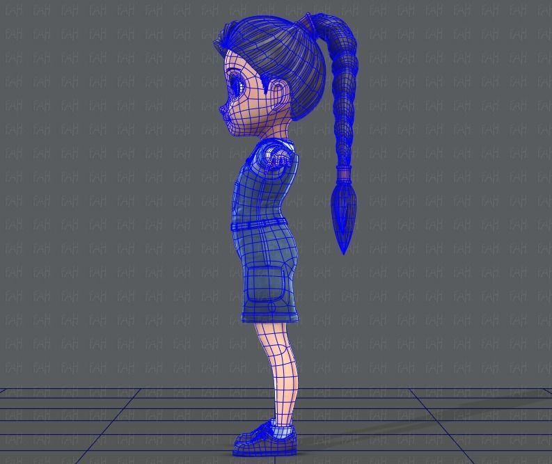 Girl 3D model V01 3D model_25