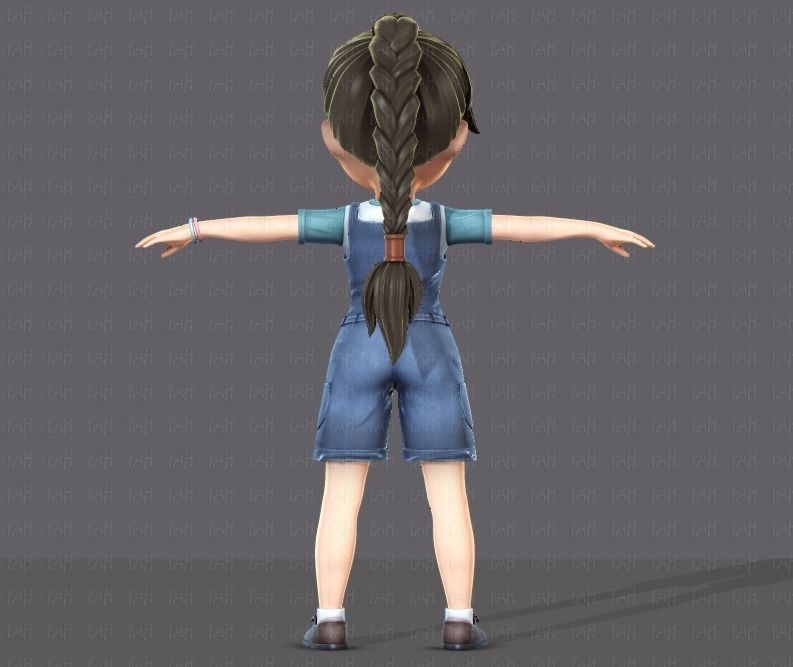Girl 3D model V01 3D model_6