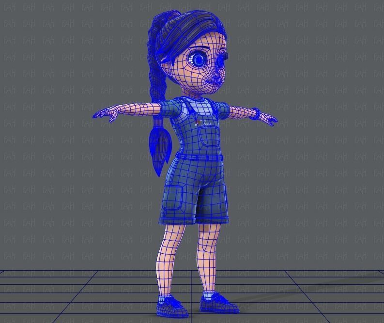Girl 3D model V01 3D model_20