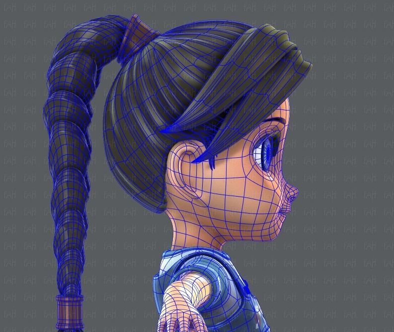 Girl 3D model V01 3D model_29