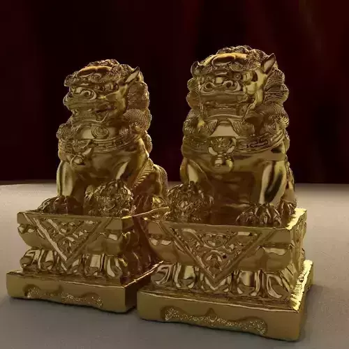Chinese lion statue