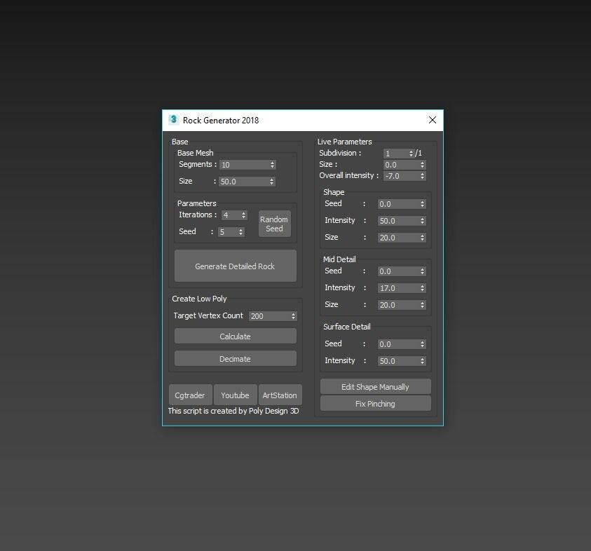 Rock Generator v2 2018 3D model_2