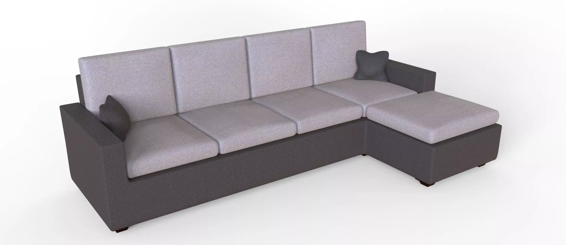 Soffa sectional sofa with ottoman Free low-poly 3D model_0
