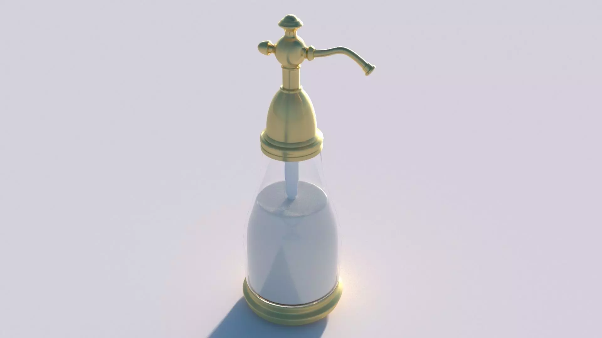 Interior Asset - Gold Soap Dispenser 3D model_0