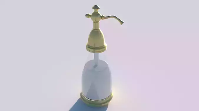 Interior Asset - Gold Soap Dispenser 3D model