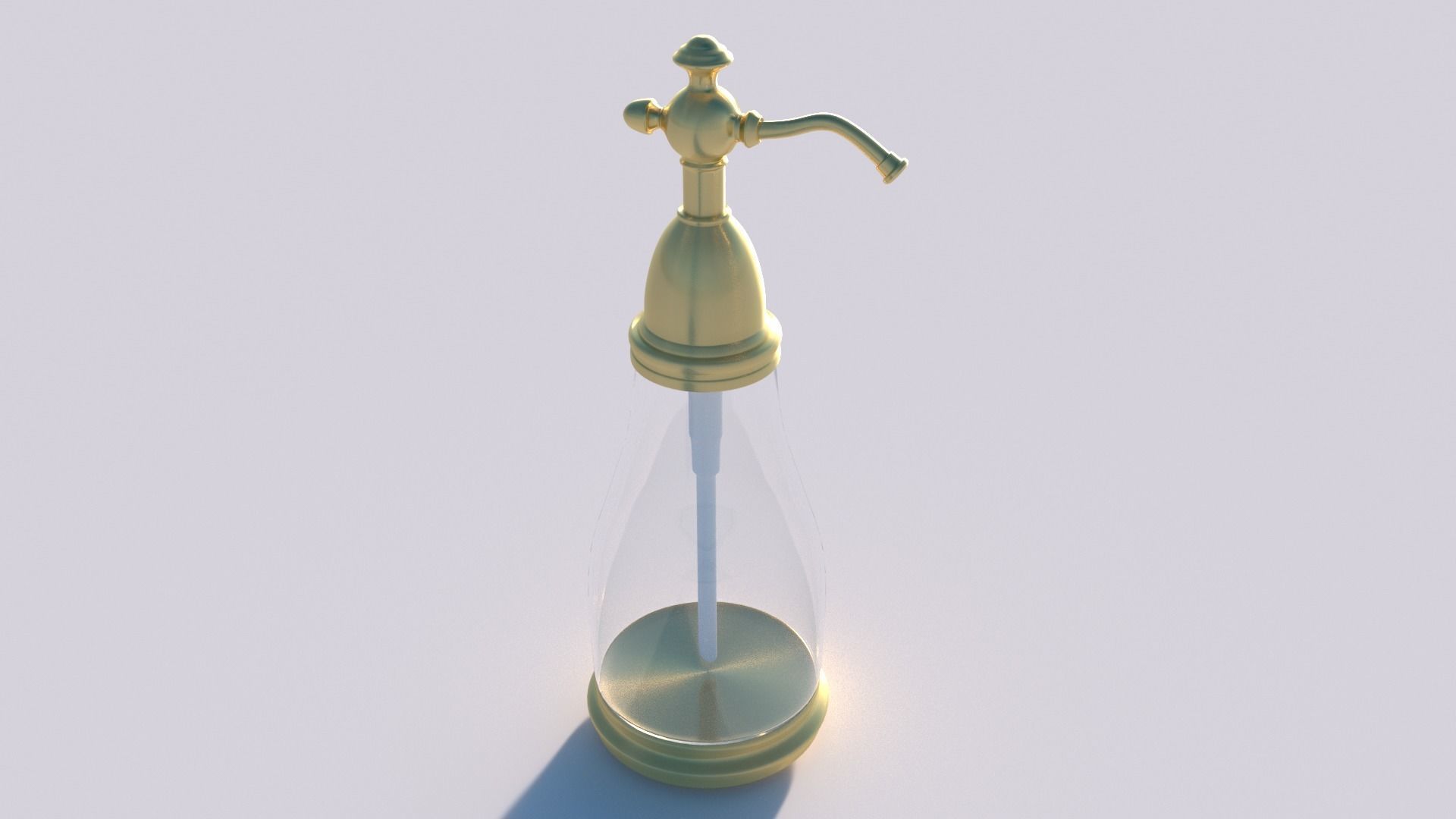 Interior Asset - Gold Soap Dispenser 3D model_1