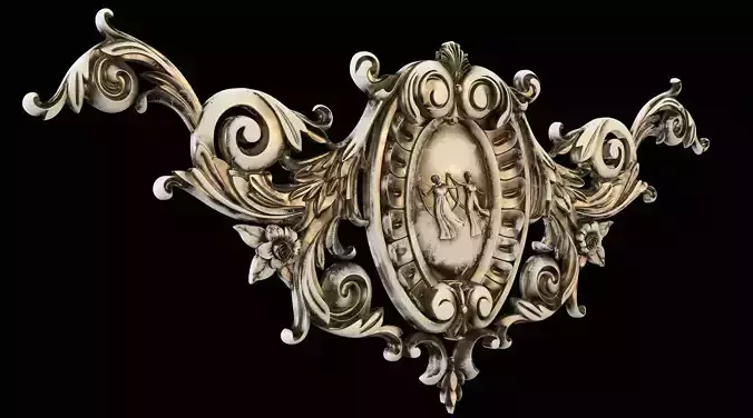 Medallion ornate wall decoration 3D print model
